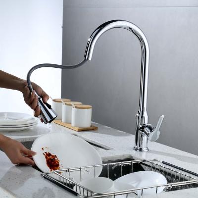 China Pull Out Spray AecTex Cold Water Stainless Steel Single Lever Sprayer 360 Degree Swivel To Pull Out Spray for sale