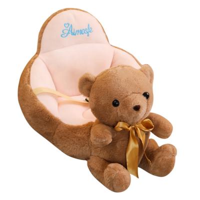 China Plush 55*45cm Cartoon Baby Riding Learning Chair Sitting Chair With Animal Types Mini Sofa Bed Kids for sale