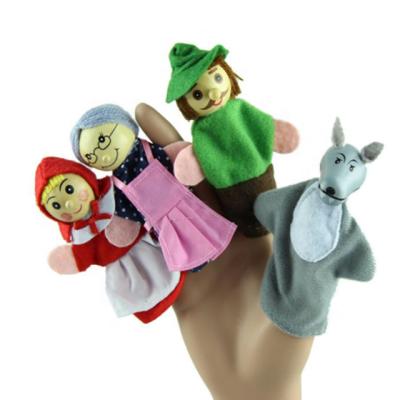 China Hood Finger Puppets Christmas Gifts Good Quality Red Baby Plush Riding Cub Educational Toy for Dropshipping Serices for sale