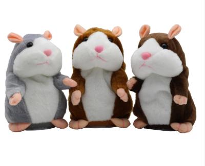 China Toy Speak Talking Sound Record Christmas Stuffed Animal Hamster Plush Educational Toy For Kids Christmas Gift Talking Hamster Mouse for sale