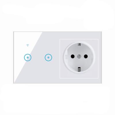 China Tuya EweLink Smart Home Residential/Multi-Purpose Switch Wireless Smart Wifi Remote Control Socket App Supports Alexa for sale