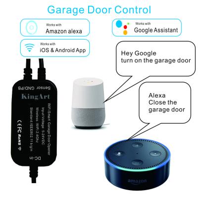 China Control garage door with App or voice with Alexa / Google Assistants Wifi radio garage door opener smart switch remote control by App voice control works with Alexa for sale