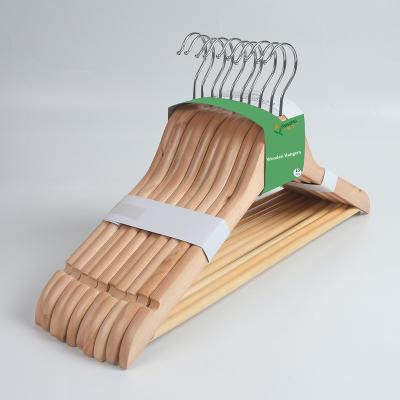 China Behind Doors/On Walls Hot Sale Adult Round Head Clothes Wooden Hangers 100 Packs For Clothing for sale