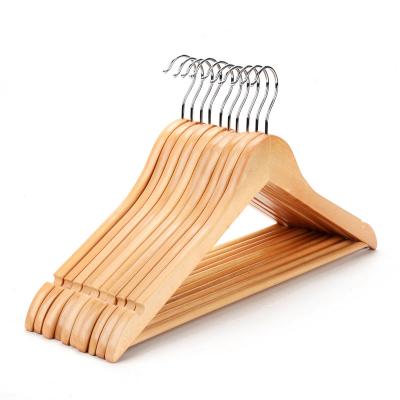 China Behind Doors/On Walls Cheap Wooden Clothes Hanger Wooden Hangers, Wooden Clothes Suit Hanger For Sale for sale