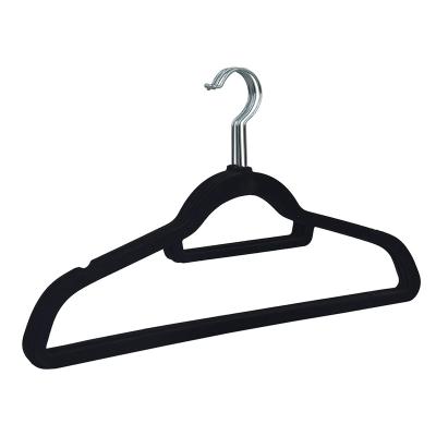 China Wholesale Space Saving Wardrobe Hanger Non Slip Velvet Non Floating Suit Hanger For Clothes for sale