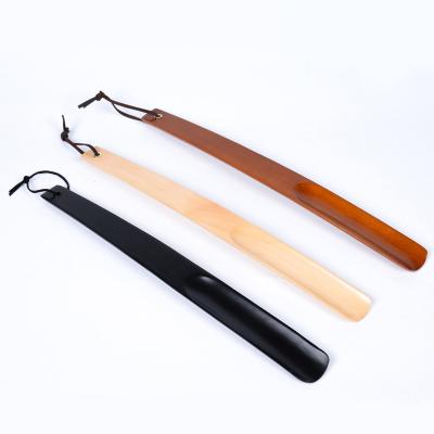 China Wear Shoes Easier OEM High Quality Wooden Shoe Horn For Hotel for sale