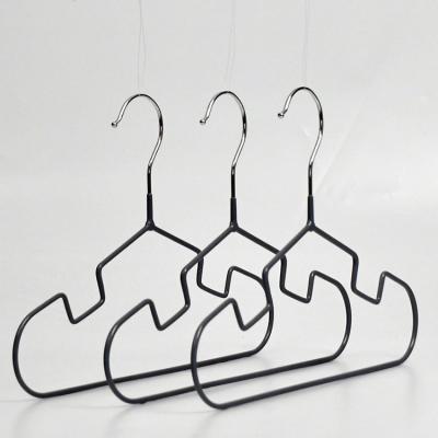 China Behind Doors/On Walls Wholesale Cheap Hanger PVC Coated Metal Baby Hanger For Bay Clothes for sale