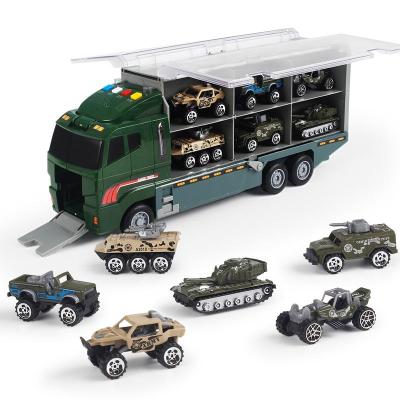 China Ride On Toy Engineering Diecast Construction Cars Toy Set Friction Power Alloy Car Storage Container Truck Play Vehicle For Kids Boys for sale