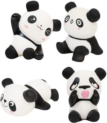 China Sniffing Animals Rising Panda Set Squishies Soft Slow Rising PVC 4 Pcs Kawaii Squishies Kids Relaxing Toys Decoration for sale