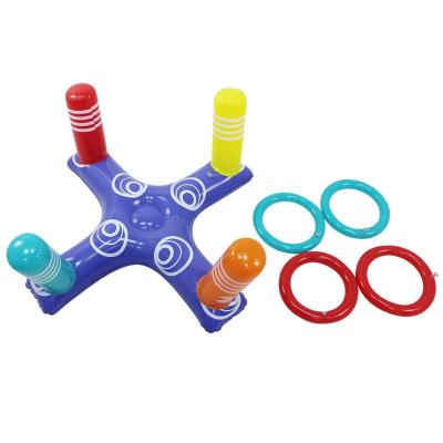 China PVC Inflatable Toys For Family Games Inflatable Ring Pool Game Toy With Four Rings 220g for sale