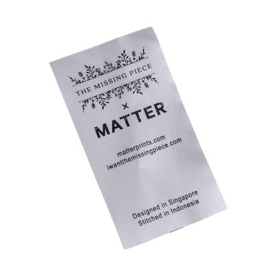 China Viable Customized Designs Printing Washing Label For Garment Shoes Bag for sale