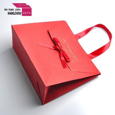 China Recyclable Custom Recycled Colorful Gift Clothing Paper Shopping Bag With Handle for sale