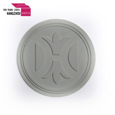 China 3D Logo Silicone Rubber Viable Patch With 3m Adhesive Sticker For Garment for sale