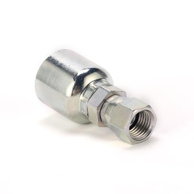 China One Piece Female Hydraulic Reusable Crimp Fittings 26718D JIC Hose Fittings Hex JIC Double Hose Fittings for sale