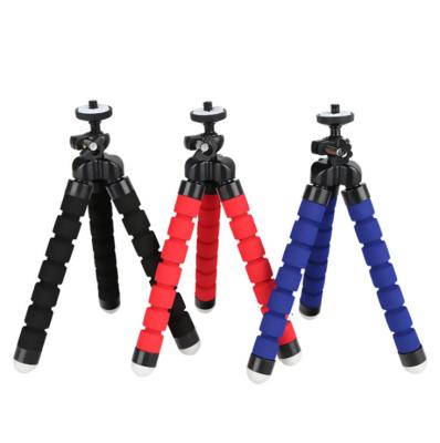 China New PORTABLE Tripod Live Broadcast Mobile Phone Stand Mini Selfie Sponge Holder for sale