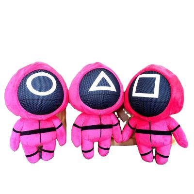 China Game of Squid Game Figure Masked Man Doll Cosplay Plush Squid Game Handmade Toy for Christmas Gift for sale