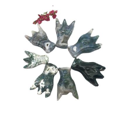 China China Wholesale Natural Dragon Head Agate Foam Carving High Quality Animal For Decoration for sale