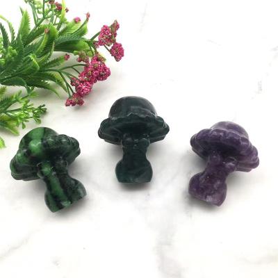 China Wholesale Europe Natural Rose Quartz Carving Mushroom Goddess Crystal Heading Crafts For Decoration And Gifts for sale