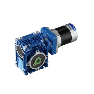 China Totally Enclosed DMKE Bldc Motor Suoolier 48V 36V 12 24 Volt Low Rpm 50W 100W 150W Worm Gearbox Brushless Dc Motor for sale