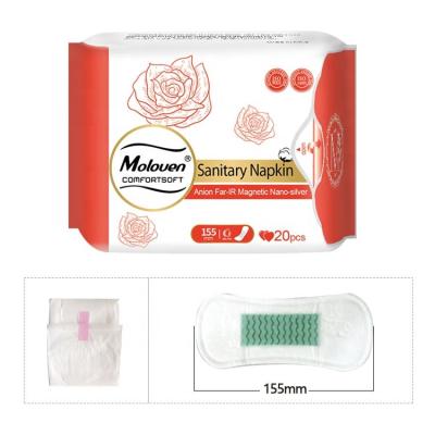 China BRHT Menstrual Lady Anion Sanitary Napkin Breathable Wholesale Biodegradable Organic Women Sanitary Pads Menstrual Pads for sale