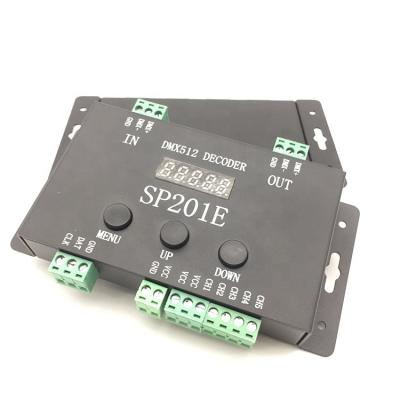 China Accessible led control lights SP201E dmx512 rgbw pixel decoder controller PWM output WS2812B UCS1903 TM1804 for sale