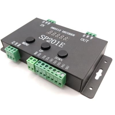 China Control Lights 512 Channels DMX To SPI ws2811 DMX512 Decoder ws2811 RGB Led Strip Controller SP201E for sale