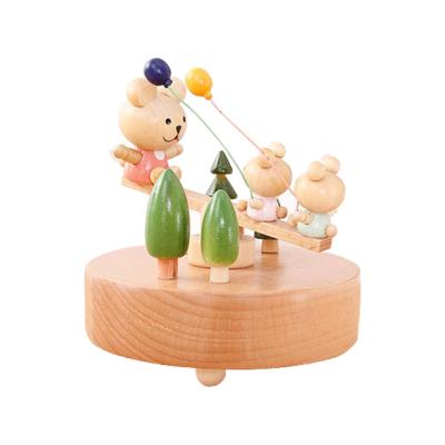 China Creative Wooden Funny Mini Gift Fashion Decoration Kids Toys Birthday Gift Wooden Music Box Free Shipping for sale