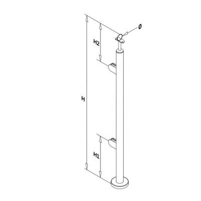 China Modern AISI 316 Stainless Steel Barrier Post -- End Post for sale