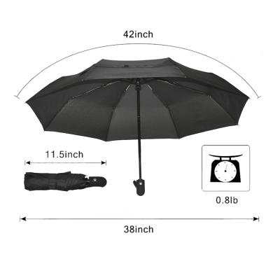 China Promotional Three Fold Automatic Minimalist Open And Close Umbrella With Logo Printing for sale