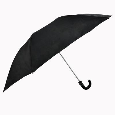 China Promotion Minimalist Automatic Wholesale 2 Fold Handle OEM Gift Cheap Leather Curved Umbrella for sale