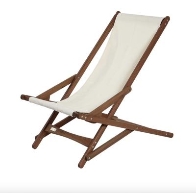 China Traditional Outdoor Camping Foldable Wooden Beach Chair Leisure Picnic Beach Chair for sale