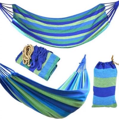 China Modern ultralight camping hammock with rainbow hot sale outdoor leisure backpack portable hammock canvas hammocks for sale