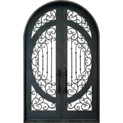 China China Supplier Modern Styles Iron Door / Wrought Iron Door With Glass for sale