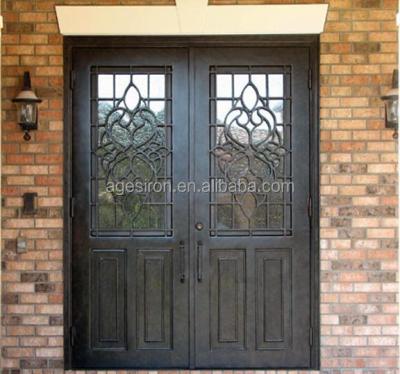 China modern professional wrought iron door / new iron grill window door designs for sale