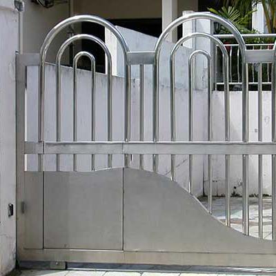 China Large Modern Single Iron Grill Designs Stainless Steel Security Door for sale