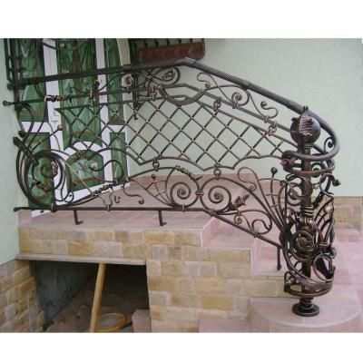 China Hotel Powder Coated Iron Fencing / Wrought Iron Railing for sale