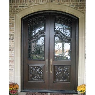 China Modern main door with grill designs solid oak for sale