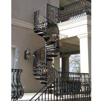 China Modern exterior wrought iron/steel staircase for sale