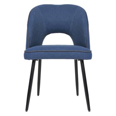 China Simple design fabric leisure foldable modern promotional sale comfortable chair with iron legs for sale