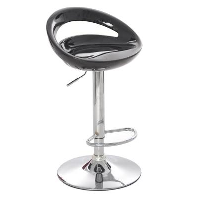 China Hot Selling Bar Stool Fashion Moon Bay Bar Chair ABS Plastic Bar Stool With Footrest for sale