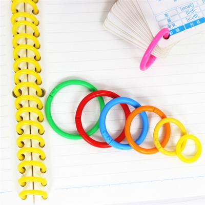 China Hot-selling colorful plastic spring ring book ring binding office stationery school desk sheet notebook home and school supplies, for sale