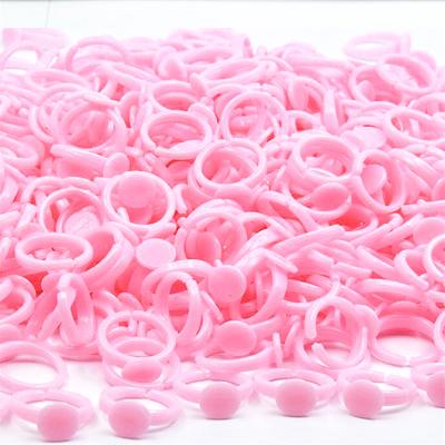 China Creative fashion pink beautiful children's plastic resin ring base nvbao princess kindergarten gift ring for sale