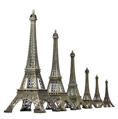 China Zhong promotional gifts bronze Eiffel Tower statue bell decoration ornaments metal crafts model antique home bell for sale