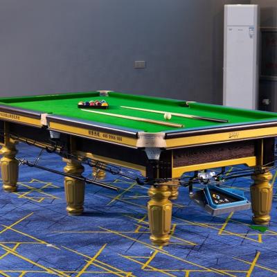 China Good Cattle Hide Wooden Billiard Leather Pool Tables For Leisure And Entertainment for sale