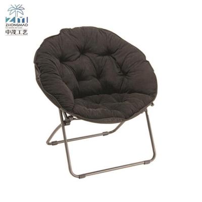 China Moon Chair Collapsible Fishing Foldable Velvet , Moon Shape Luxury Outdoor Folding Chair for sale