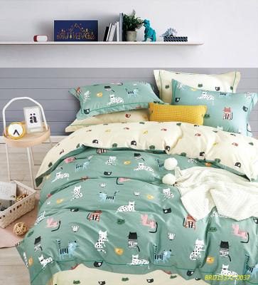 China Disposable Sheet Set 3 Piece Cotton Porcelain Bed Quilt Blanket 200tc Full Size Cartoon 100% Cotton Sheet Set for sale