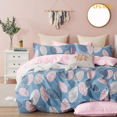 China 100% Cotton 4 PCS Floral Printed King Queen Size Bedding Sheet Set Cheap High Quality Disposable Bedroom for sale