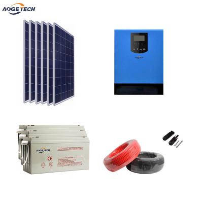 China Home 5000W 48V Off Grid Inverter With Wifi Station Hybrid Inverter Mono Generating Lifepo4 Lithium Battery Solar Home Solar Panel for sale