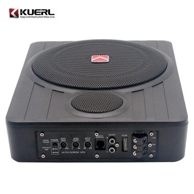 China New arrival of car audio system under the seat car active RMS audio 10 inch high power subwoofer 120 watt for sale