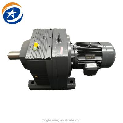 China Cast iron housing R137 helical gear motor FOR FOOT RACK. for sale